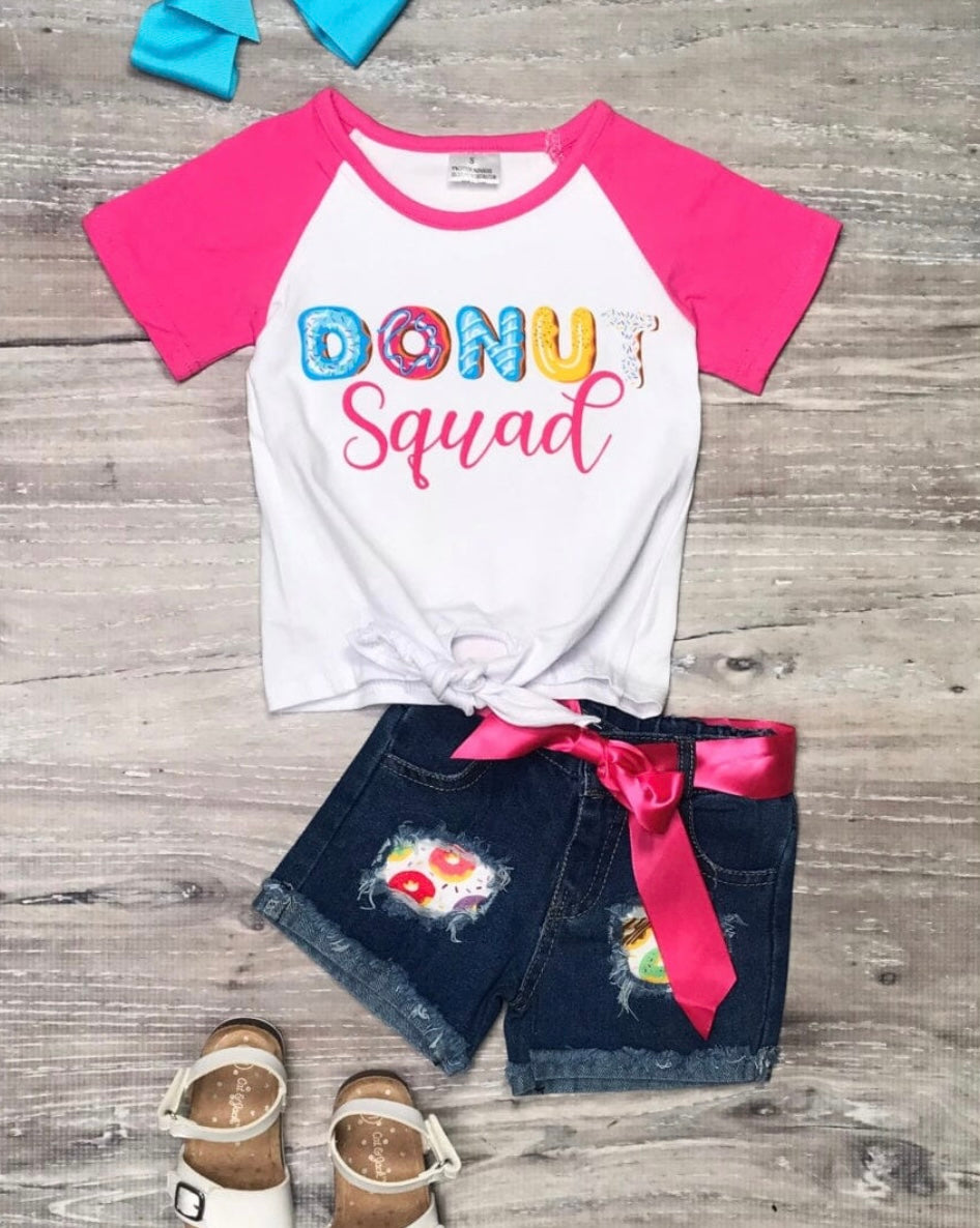 Donut Denim Short Set