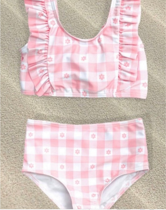 Swimsuit Pink Checkered