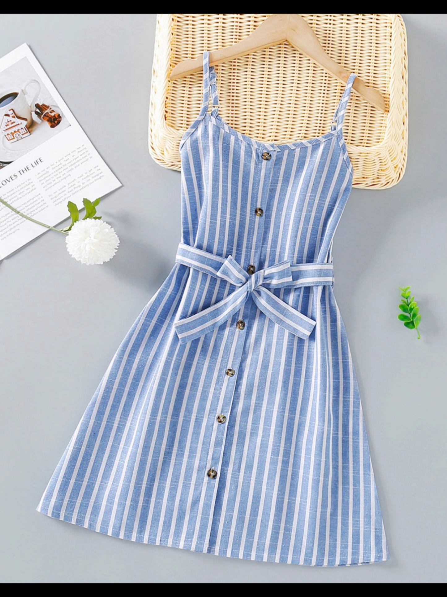 Blue Striped Dress